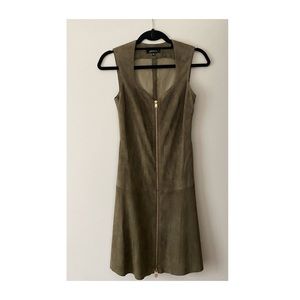 Jitrois khaki suede dress size 36